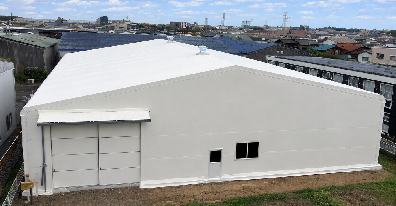 テント倉庫シート張替え施工事例 平林シート